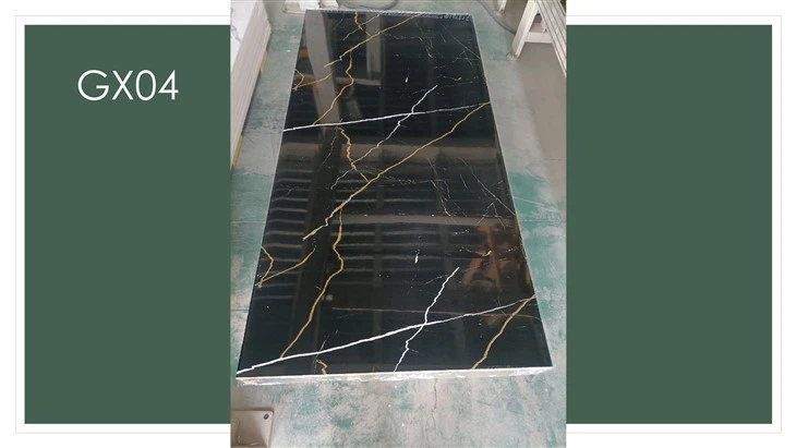 Чорна позолочена стінова панель ПВХ